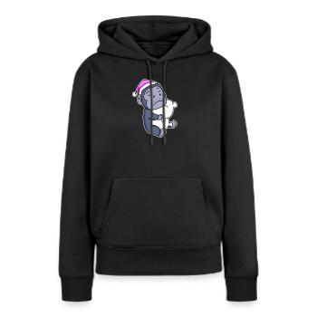 Gorilla Müde Ausschlafen Schlafen Mädchen - Frauen Premium Bio Hoodie - Schwarz - Vorne - Julia (174cm)