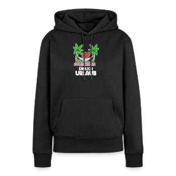 Urlaub Ferien Frei - Frauen Premium Bio Hoodie - Schwarz - Vorne - Julia (174cm)