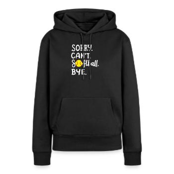 Softball Softball-Spieler - Frauen Premium Bio Hoodie - Schwarz - Vorne - Julia (174cm)
