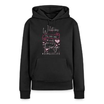 Beziehung Partnersuche Liebe Anmache - Frauen Premium Bio Hoodie - Schwarz - Vorne - Julia (174cm)