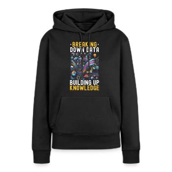 Science des données, Analyse des données, Machine Learning, Données - Sweat à capuche Premium bio Femme - noir - Devant - Julia (174cm)