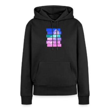 Rollschuh - Frauen Premium Bio Hoodie - Schwarz - Vorne - Julia (174cm)