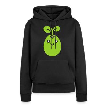Erbse - Frauen Premium Bio Hoodie - Schwarz - Vorne - Julia (174cm)