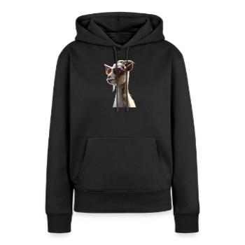 Chèvre Chèvre domestique Capricorne Chèvre Chèvre Chèvre mignonne - Sweat à capuche Premium bio Femme - noir - Devant - Julia (174cm)