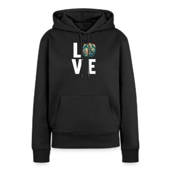 Drachen Drache - Frauen Premium Bio Hoodie - Schwarz - Vorne - Julia (174cm)