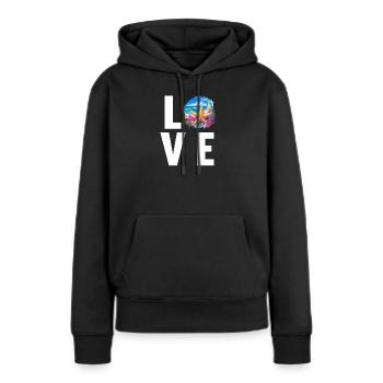 Étoile de mer Étoile de mer - Sweat à capuche Premium bio Femme - noir - Devant - Julia (174cm)