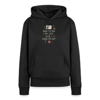 Un futur psychologue me diagnostique - Sweat à capuche Premium bio Femme - noir - Devant - Julia (174cm)