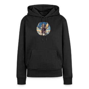 Mammouths Mammouth - Sweat à capuche Premium bio Femme - noir - Devant - Julia (174cm)