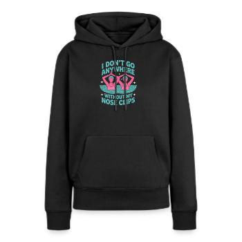 Synchronschwimmen Kunstschwimmen Wassersport - Frauen Premium Bio Hoodie - Schwarz - Vorne - Julia (174cm)