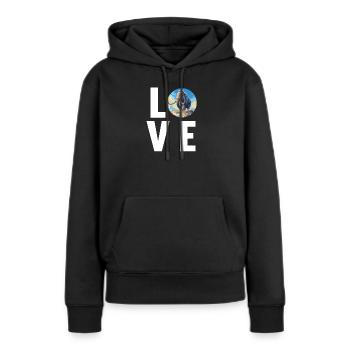 Mammouths Mammouth - Sweat à capuche Premium bio Femme - noir - Devant - Julia (174cm)