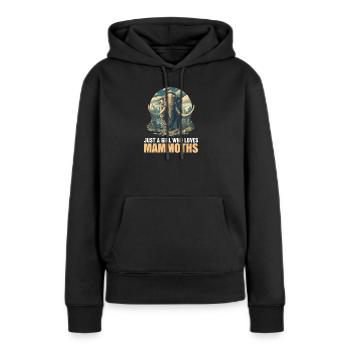 Mammouths Mammouth - Sweat à capuche Premium bio Femme - noir - Devant - Julia (174cm)