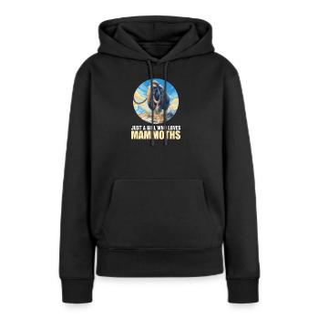 Mammouths Mammouth - Sweat à capuche Premium bio Femme - noir - Devant - Julia (174cm)