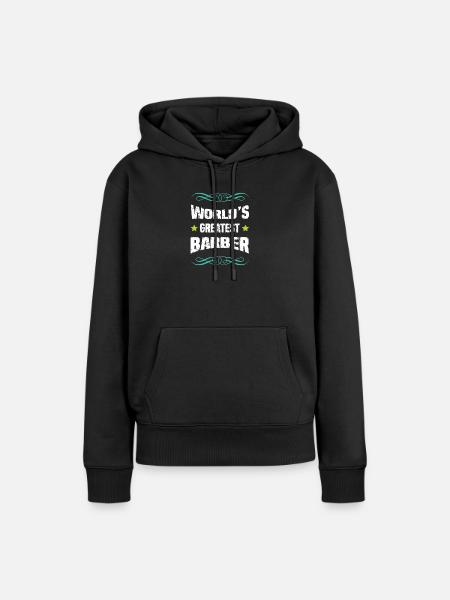 World's Greatest Barber - Frauen Premium Bio Hoodie - Schwarz