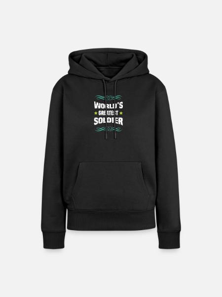 Weltbester Soldat - Frauen Premium Bio Hoodie - Schwarz