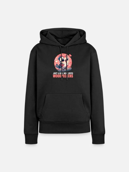 Spechte Specht - Frauen Premium Bio Hoodie - Schwarz