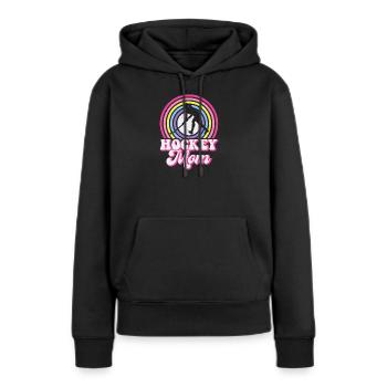 Hockey Hockey sur glace Cadeau pour joueur de hockey sur glace - Sweat à capuche Premium bio Femme - noir - Devant - Julia (174cm)
