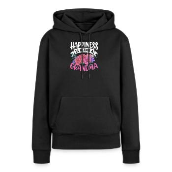 Cadeau de fête des mères de grand-mère Cadeaux de Noël - Sweat à capuche Premium bio Femme - noir - Devant - Julia (174cm)