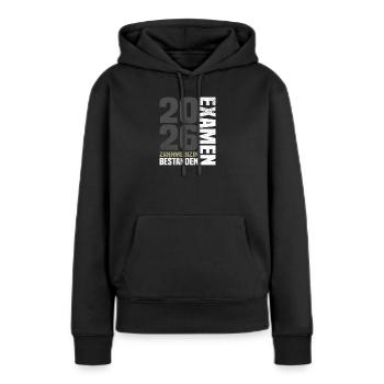 Examen de dentisterie 2026 - Sweat à capuche Premium bio Femme - noir - Devant - Julia (174cm)