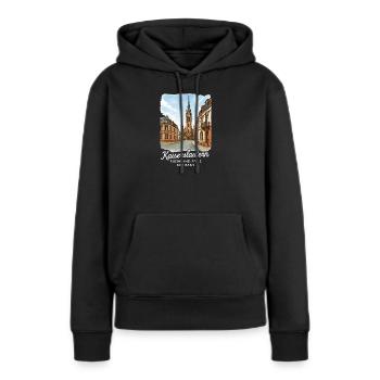 Kaiserslautern - Sweat à capuche Premium bio Femme - noir - Devant - Julia (174cm)