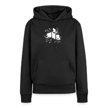 Aventure vibrante en motoneige Skidoo - Sweat à capuche Premium bio Femme - noir - Devant - Julia (174cm)