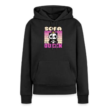 Femme joueuse - Sweat à capuche Premium bio Femme - noir - Devant - Julia (174cm)