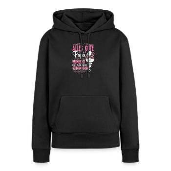Alles Gute Papa wünscht dir dein bester Schwimmer - Frauen Premium Bio Hoodie - Schwarz - Vorne - Julia (174cm)