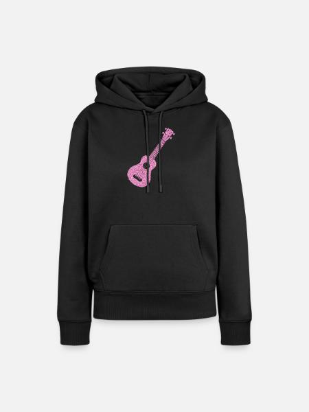 Hawaiian Ukulele Uke Diamonds - Frauen Premium Bio Hoodie - Schwarz