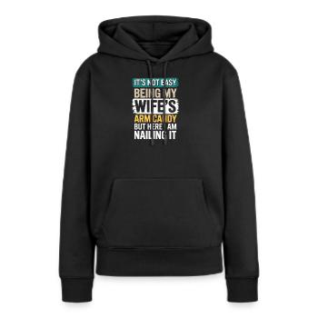 Ehefrau Sprüche Ehefrauen Lustige Ehefrau Geschenk - Frauen Premium Bio Hoodie - Schwarz - Vorne - Julia (174cm)