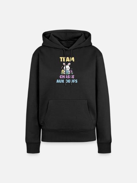 Eiersuche - Frauen Premium Bio Hoodie - Schwarz