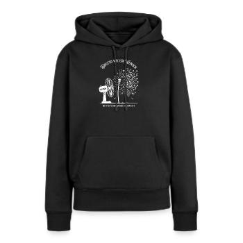Dégoûtant comme un filet à souhaits envolé par le vent - Sweat à capuche Premium bio Femme - noir - Devant - Julia (174cm)