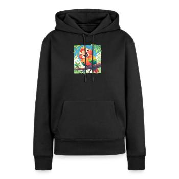 Aras Ara - Frauen Premium Bio Hoodie - Schwarz - Vorne - Julia (174cm)