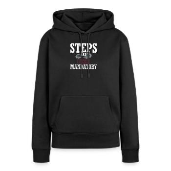 Saison de taille avec déficit calorique réduit - Sweat à capuche Premium bio Femme - noir - Devant - Julia (174cm)