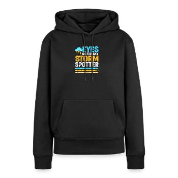 Meteorologie Meteorologe Wetter - Frauen Premium Bio Hoodie - Schwarz - Vorne - Julia (174cm)