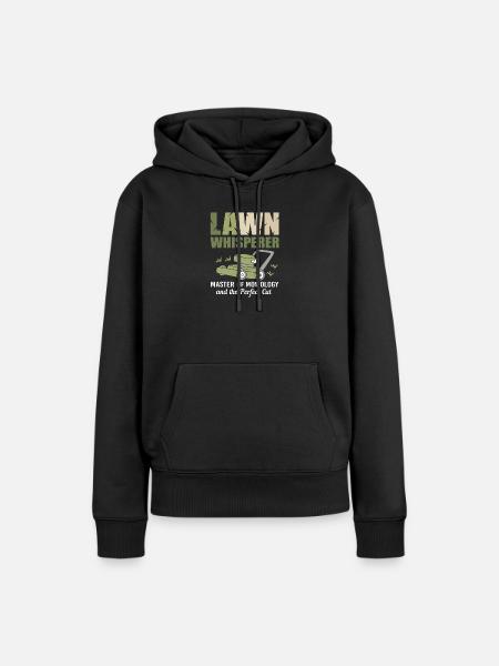 Rasenmäher Rasen (Wiese) - Frauen Premium Bio Hoodie - Schwarz