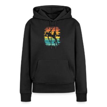 Bloc de bloc de Boulderer - Sweat à capuche Premium bio Femme - noir - Devant - Julia (174cm)