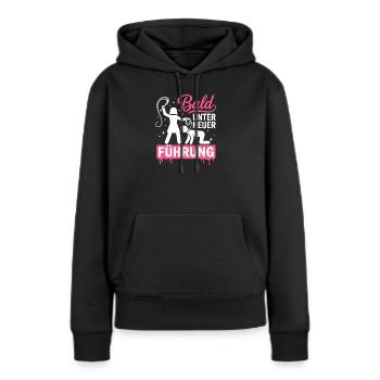 D-38Bald Unter Neuer Führung Dominante Frau - Frauen Premium Bio Hoodie - Schwarz - Vorne - Julia (174cm)