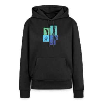 Landschaftlich reizvoller Golfplatz im Fairway Lover Stil - Frauen Premium Bio Hoodie - Schwarz - Vorne - Julia (174cm)