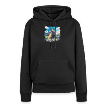 Murmeltiere Murmeltier - Frauen Premium Bio Hoodie - Schwarz - Vorne - Julia (174cm)