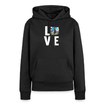 Murmeltiere Murmeltier - Frauen Premium Bio Hoodie - Schwarz - Vorne - Julia (174cm)