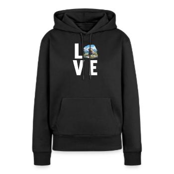 Murmeltiere Murmeltier - Frauen Premium Bio Hoodie - Schwarz - Vorne - Julia (174cm)