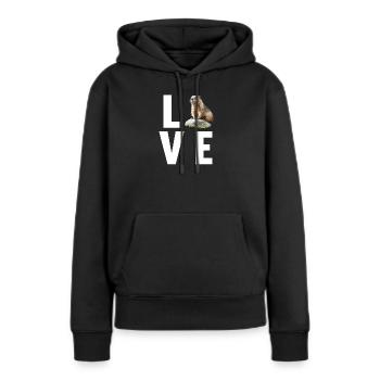 Murmeltiere Murmeltier - Frauen Premium Bio Hoodie - Schwarz - Vorne - Julia (174cm)