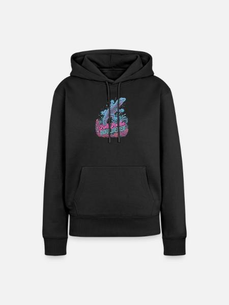Bouldern Bold Bolder Boulderer - Frauen Premium Bio Hoodie - Schwarz