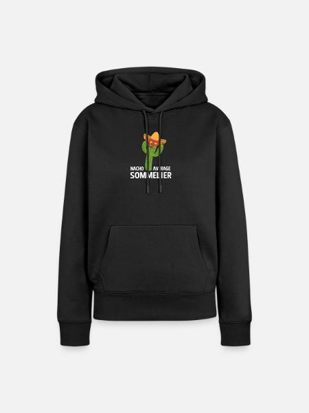 Wein Sommelier - Frauen Premium Bio Hoodie - Schwarz