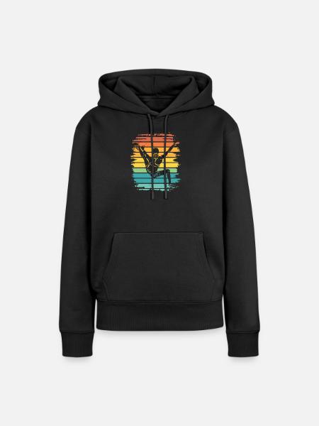 Boulderer Boulder Bouldern - Frauen Premium Bio Hoodie - Schwarz
