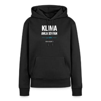 Klimaanlagenfan zu 100% 18 Grad bitte - Frauen Premium Bio Hoodie - Schwarz - Vorne - Julia (174cm)