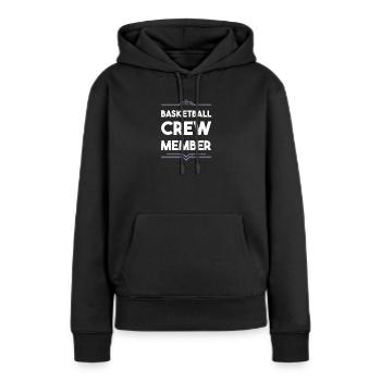 Équipe de basket-ball - Sweat à capuche Premium bio Femme - noir - Devant - Julia (174cm)