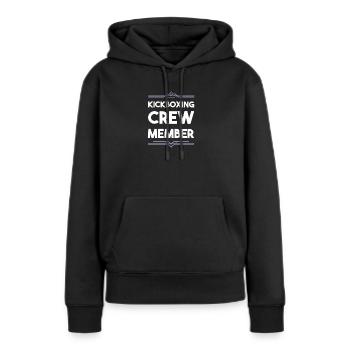 Équipe de kickboxing - Sweat à capuche Premium bio Femme - noir - Devant - Julia (174cm)