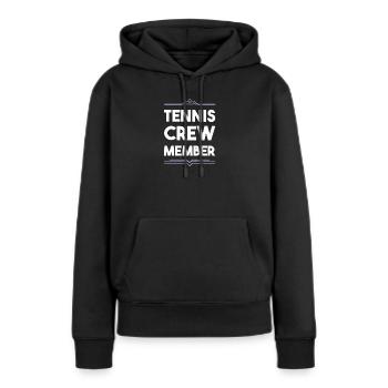 Tennis Crew - Frauen Premium Bio Hoodie - Schwarz - Vorne - Julia (174cm)