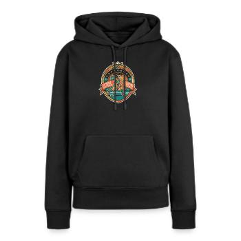 Zukünftige Hockey-Legende im Training - Frauen Premium Bio Hoodie - Schwarz - Vorne - Julia (174cm)