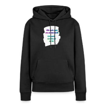 Alter egal, ich mach, was mir passt - Frauen Premium Bio Hoodie - Schwarz - Vorne - Julia (174cm)